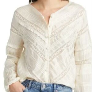 LoveShackFancy Carmalina Top Lace Antique White Sm